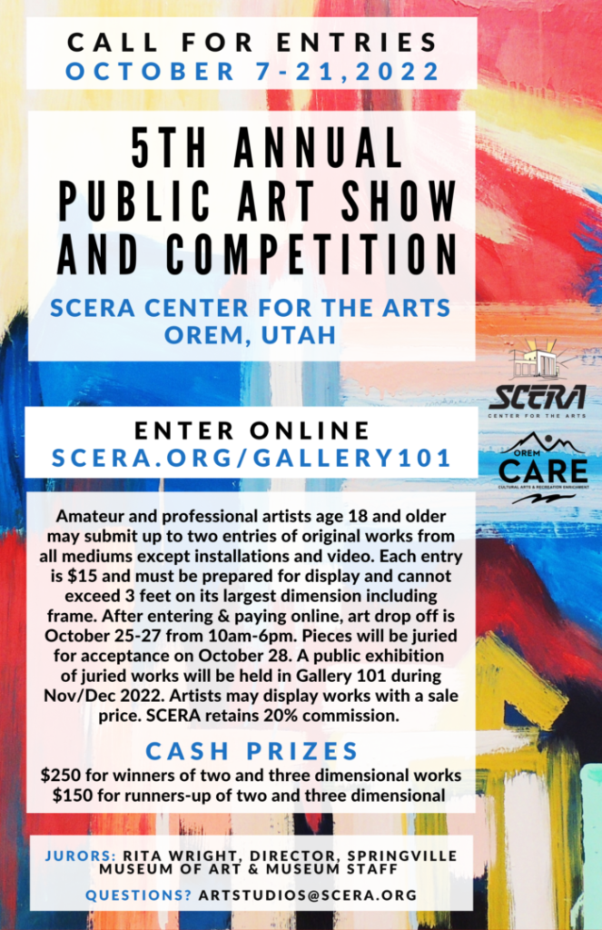 Public Art Show poster 2022 SCERA