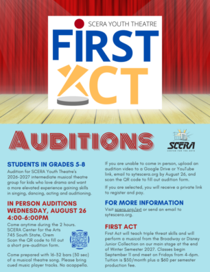 First Act 26-27 audition flyer new