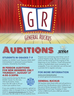 General Ruckus 2026-27 audition flyer new